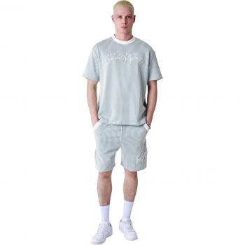 Project X Paris Seersucker Shorts - Blue Green, Size L
