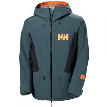 Helly Hansen Sogn Evo Shell Jacket - Men's Waterproof Hooded Ski Jacket in Turquoise Green