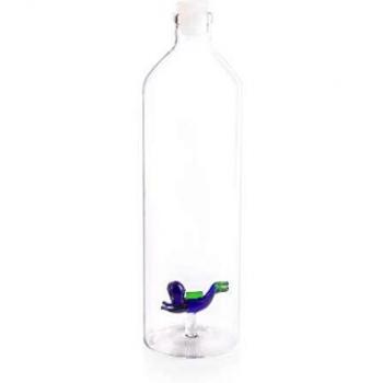 Balvi Botella Atlantis Scuba con Figura en Forma de submarinista Azul y Verde en el Interior Borosili