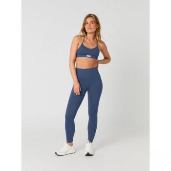 Björn Borg Women's Blue Seamless Ribbed Tights, Size L