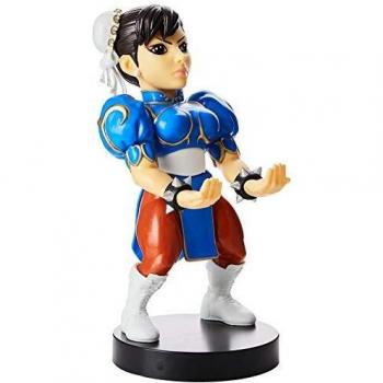 Exquisite Gaming - Cable guy Chun Li, soporte de sujeción y carga para mando de consola y/o smartphone de tu personaje favorito con licencia de Street Fighter, Producto con licencia oficial