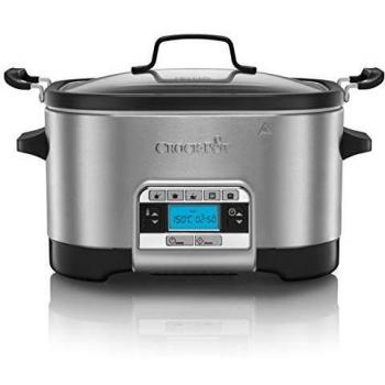 Crock-Pot CSC024 Olla de cocción lenta, 240 W, 5.6 litros, Acero Inoxidable, Gris