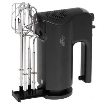 Batidora de Mano Adler AD 4230, 550W, 5 Velocidades, Turbo, Accesorios de Acero Inoxidable, Color Negro
