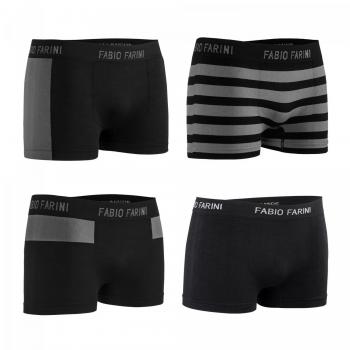 Fabio Farini 4-Pack Boxershorts Hombre sin Costuras de Microfibra 1001711 Set 34 L