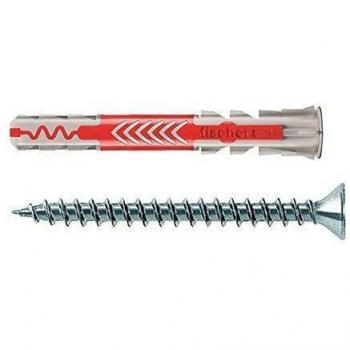Fischer DuoPower 50 piezas Juego de enchufes de pared y tornillos 50 mm - Versión Larga