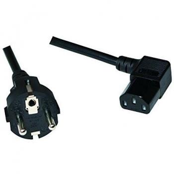 Cable de alimentación LogiLink CEE 7/7 a IEC C13 (90°), negro, 5 m