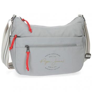 Pepe Jeans Yoga Bolso Bandolera, 32 cm, 8.8 litros, Gris
