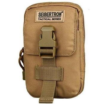 Seibertron Compacto MOLLE EDC Bolsa Utilidad Gadget Pouch Billetera Desmontable Cordon para el Cuello 6.3 telefono movil del Monedero del Bolso de la Cintura de la Correa Khaki