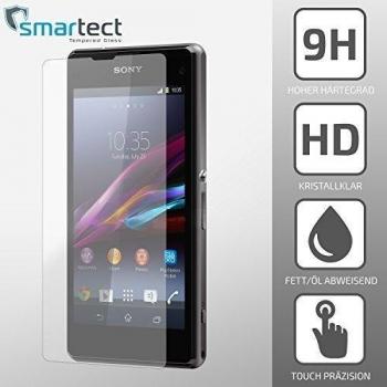 SmarTect® Sony Xperia Z1 Compact Cristal Blindado Premium Protector de Pantalla de Cristal Templado Endurecido | Gorilla glass con grado de dureza 9H | Lámina blindada - cristal protector de calidad contra rasguños