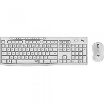 Logitech MK295 Silent Wireless Combo - Teclado y Ratón inalámbricos silenciosos, diseño húngaro en color blanco