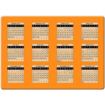 Naranja - 2017 calendario grande
