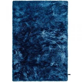 Alfombra de Pelo Largo Azul Whisper 80x150 cm, Suave y Elegante para Sala, Dormitorio y Comedor