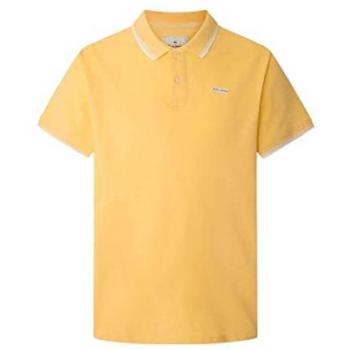 Polo Hombre Pepe Jeans Piping Amarillo Clásico Manga Corta S