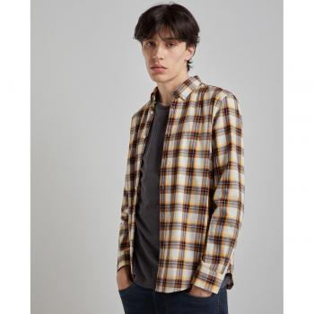 Easy Wear - Camisa para hombre manga larga cuadros gales Regular Fit
