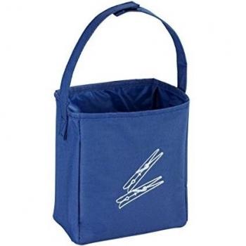 WENKO Bolsa para pinzas a ropa poliéster azul, Poliéster, 17 x 19 x 10 cm, Azul