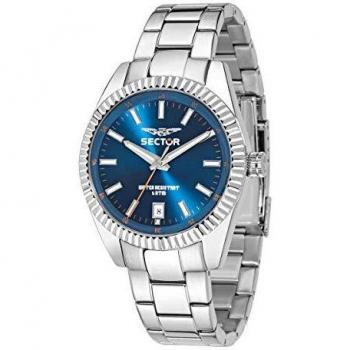 Sector No Limits Reloj para Hombre, Colección Sector 240, Movimiento de Cuarzo, función Solo Tiempo con Fecha, en Acero - R3253476002
