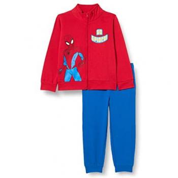 Chándal Infantil Spider-Man Rojo 6 Años con diseño de Spider-Man, material suave y cómodo, incluye sudadera con capucha y pantalones a juego