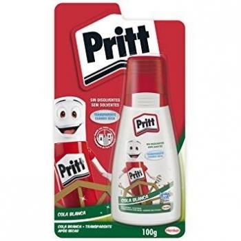 Pritt Cola Blanca, pegamento líquido blanco fácil de aplicar, cola universal fuerte para manualidades, cola líquida sin disolventes para múltiples materiales, 1 x 100 kg