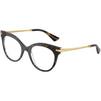 Dolce & Gabbana DG3392 3217 Women’s Eyeglasses Tortoiseshell Size 50 - Blue Light Block Available