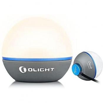 OLIGHT Obulb Lámpara de Noche Luz Nocturna Control Táctil Solo 55g con Blanco Cálido y Rojo Máx 55 Lúmenes IPX7 Resistente al Caída, Lámpara de Atmósfera Recargable para Dormitorio, Mesa y Fiesta