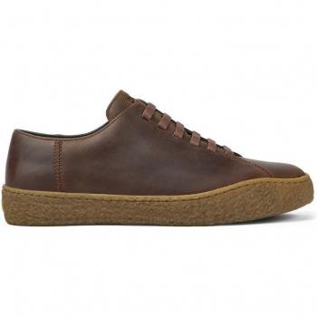 CAMPER Peu Terreno - Men's Brown Sneakers, Size 46, Smooth Leather