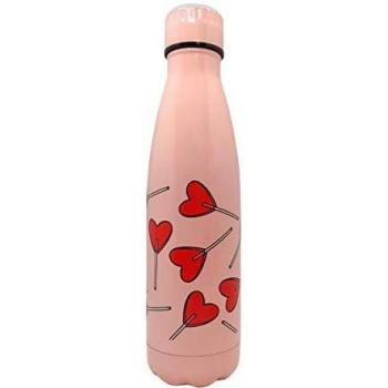 NERTHUS Botella Termo Doble Pared para frios y Calientes Diseño Corazones de Acero Inoxidable 500 ml Libre de BPA, 18/8