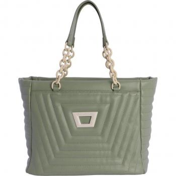 Bolso de hombro Karen verde con cremallera