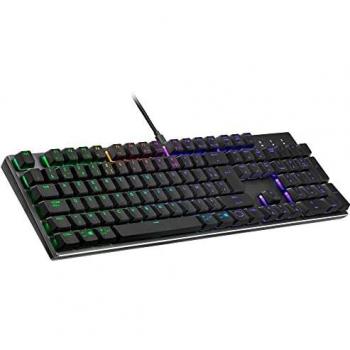 Teclado Mecánico Cooler Master SK652 AZERTY FR, Estándar, Teclas Flotantes Low Profile, Interruptores Rojos, Retroiluminación RGB por Tecla, Conexión USB Tipo A, Compatible con