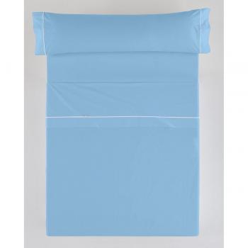 Juego de sábanas LISOS BIÉS 100% algodón (144 hilos) color azul celeste