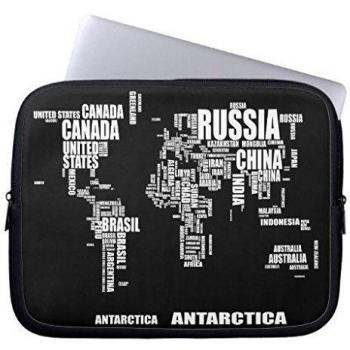 Electronics fundas neopreno portátil 160603 -  - 4 Typography World Map 15-15.3 inches