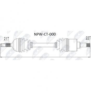 Árbol de transmisión NTY NPW-CT-000 con características mejoradas