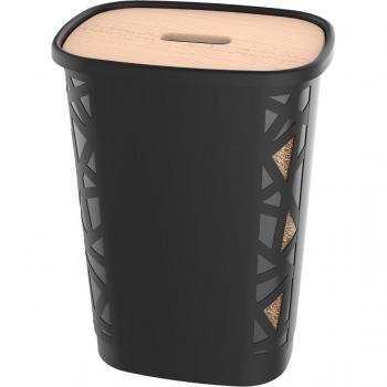 Caja de almacenamiento para pellets EDA Jura Montania XL, 70 litros, negra, con ruedas