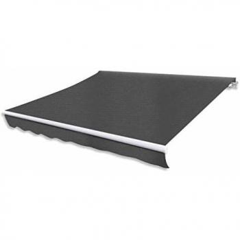 vidaXL Toldo Jardín Plegable 400 cm Motorizado Antracita Patio Terraza Balcón