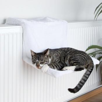 Trixie Deluxe Plush Cat Radiator Hammock, White 45 x 24 x 31 cm