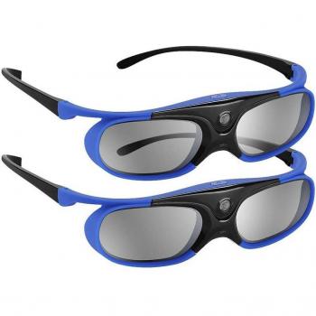 Gafas 3D Activas DLP-Link Recargables por USB (2 uds) Compatibles con Proyectores BenQ W1070 y W700
