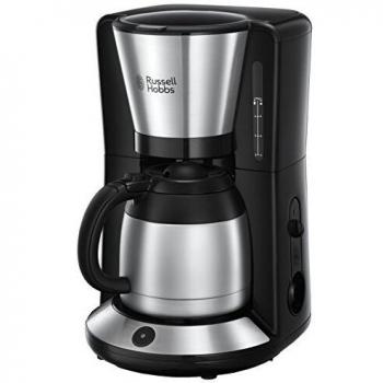 Russell Hobbs 24020-56 Adventure Cafetera de Goteo Independiente con Jarra Térmica, Negro/Plata, 1 L, hasta 8 tazas
