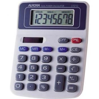 Aurora DT210 - Calculadora básica de escritorio con pantalla y teclas grandes