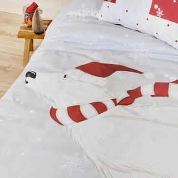 Funda Nórdica Navidad 100% Algodón Multicolor Colección Especial Invierno 220x220 cm Modelo Laponia 55 Suave y Ideal para la Temporada Navideña