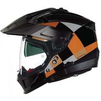 Casco de Moto Crossover Nolan N70-2 X Ruvido Negro-Gris-Ocre Talla L