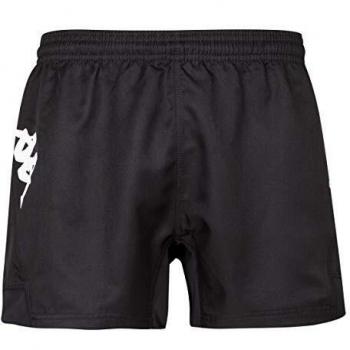 Kappa Rugby Salento Pantalones Cortos de Deporte, Hombre, Negro