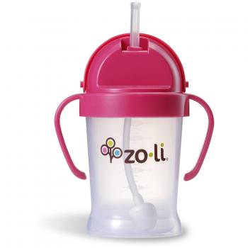 Zoli A-Bot botella BF10PPP001 bebé con paja, rosa