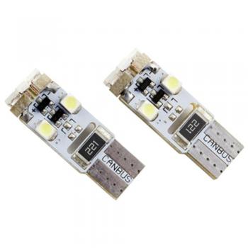Superlite 1 Set de 2 Bombillas de posición para Coche de 8 Leds luz Blanca Sin Casquillo Can Bus SMD
