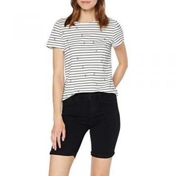 Only Onlrain Life Mid Long DNM Shorts NOOS, Women's shorts, black, Cry6060, Size: X-Small