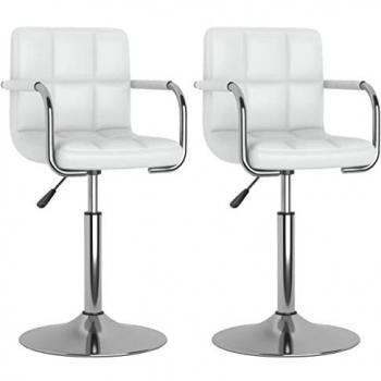 Sillas de Comedor Giratorias 2 Piezas de Cuero Sintético Blanco