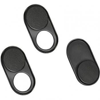 Cubierta de Webcam LogiLink para Laptop, Smartphone y Tablet - Pack de 3, Color Negro