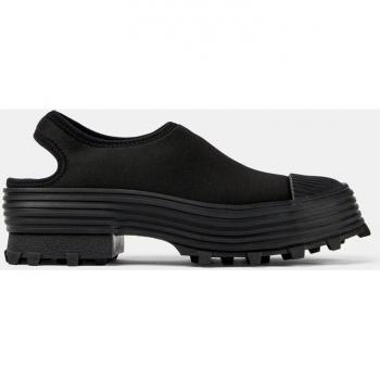 Camperlab Unisex Back-Open Clogs with Treaded Sole - Black, Size 39
