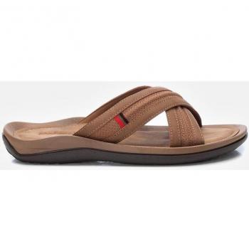 Sandalias para hombre Refresh marrón con suela de goma antideslizante
