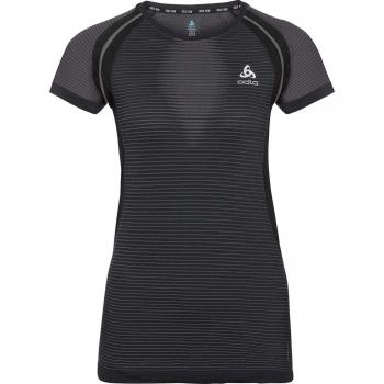 Odlo Shirts Ceramicool Pro Bl Top Crew Neck - Camiseta para Mujer, Color Negro y Gris, Mujer, Camisetas, 312601-60056, Negro, Medium