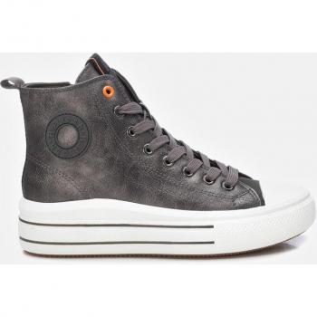 Botines de mujer Refresh con puntera de goma y doble suela, Zapatillas Altas Refresh para Mujer – Abotinadas con Plataforma en Color Gris – Casual con Cierre de Cordones y Cremallera – Estilo Urbano –