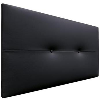 Cabecero Tapizado de Polipiel AQUALINE Pro - Lujo Negro 90cm para Camas 70/80/90